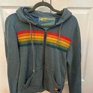 Aviator Nation Rainbow Zip up size small
